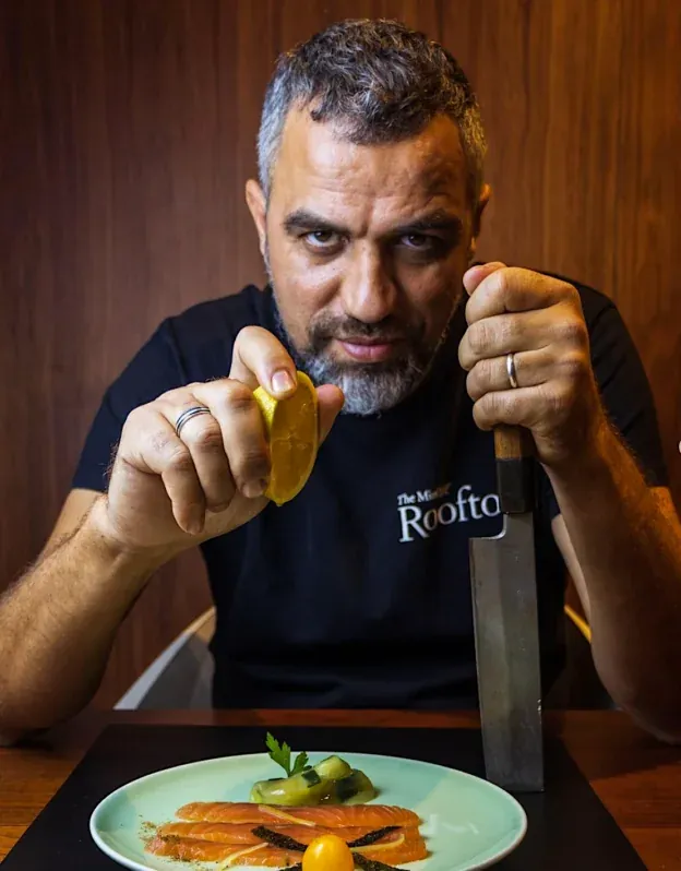 Le chef Rabah au Mim Rooftop